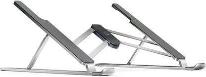 Drawing Tablet Stand for Desk,Silver Portable Holder for Graphics Tablet&Pen Display, Aluminum Computer Riser Compatible with 10 to 15.6 Inch Laptops and Drawing Tablets,Portable and Adjustable
