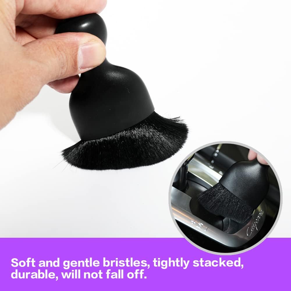 Car Interior Detailing Brush,Soft Bristle Cleaning Brush Car Detailing Brush Dusting Brush,Car Interior Cleaning Tool,Auto Detail Brush Car Dash Duster Brush (Black)