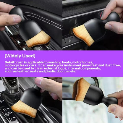 Car Interior Detailing Brush,Soft Bristle Cleaning Brush Car Detailing Brush Dusting Brush,Car Interior Cleaning Tool,Auto Detail Brush Car Dash Duster Brush (Black)