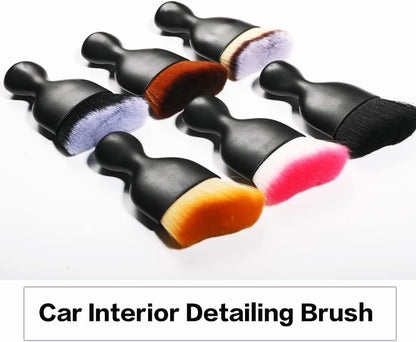 Car Interior Detailing Brush,Soft Bristle Cleaning Brush Car Detailing Brush Dusting Brush,Car Interior Cleaning Tool,Auto Detail Brush Car Dash Duster Brush (Black)