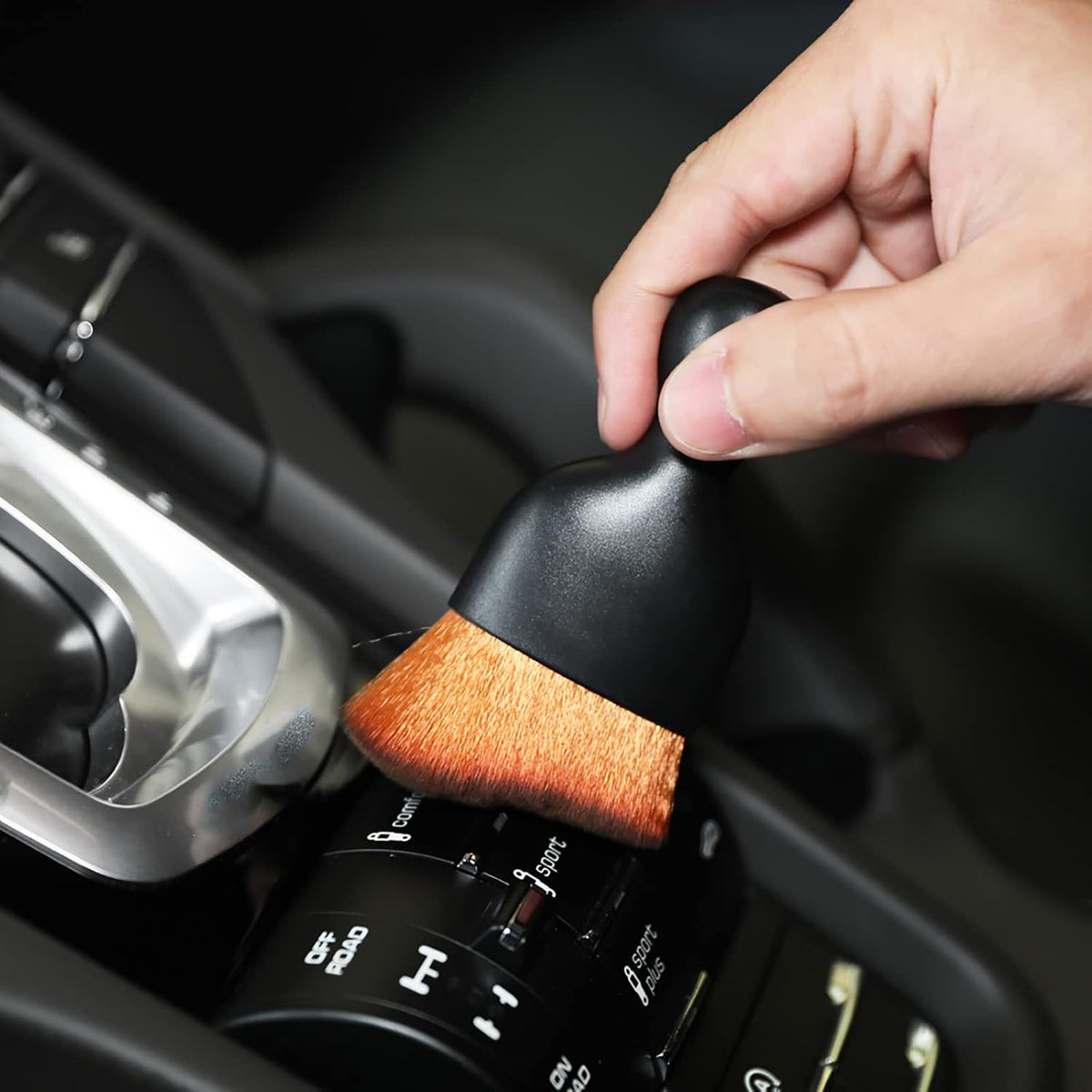 Car Interior Detailing Brush,Soft Bristle Cleaning Brush Car Detailing Brush Dusting Brush,Car Interior Cleaning Tool,Auto Detail Brush Car Dash Duster Brush (Black)