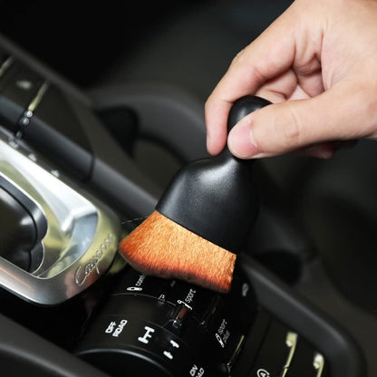 Car Interior Detailing Brush,Soft Bristle Cleaning Brush Car Detailing Brush Dusting Brush,Car Interior Cleaning Tool,Auto Detail Brush Car Dash Duster Brush (Black)