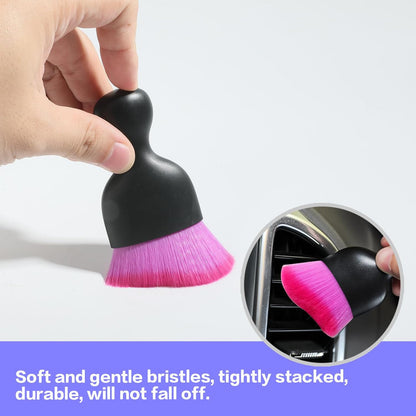 Car Interior Detailing Brush,Soft Bristle Cleaning Brush Car Detailing Brush Dusting Brush,Car Interior Cleaning Tool,Auto Detail Brush Car Dash Duster Brush (Black)