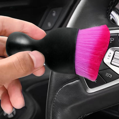 Car Interior Detailing Brush,Soft Bristle Cleaning Brush Car Detailing Brush Dusting Brush,Car Interior Cleaning Tool,Auto Detail Brush Car Dash Duster Brush (Black)