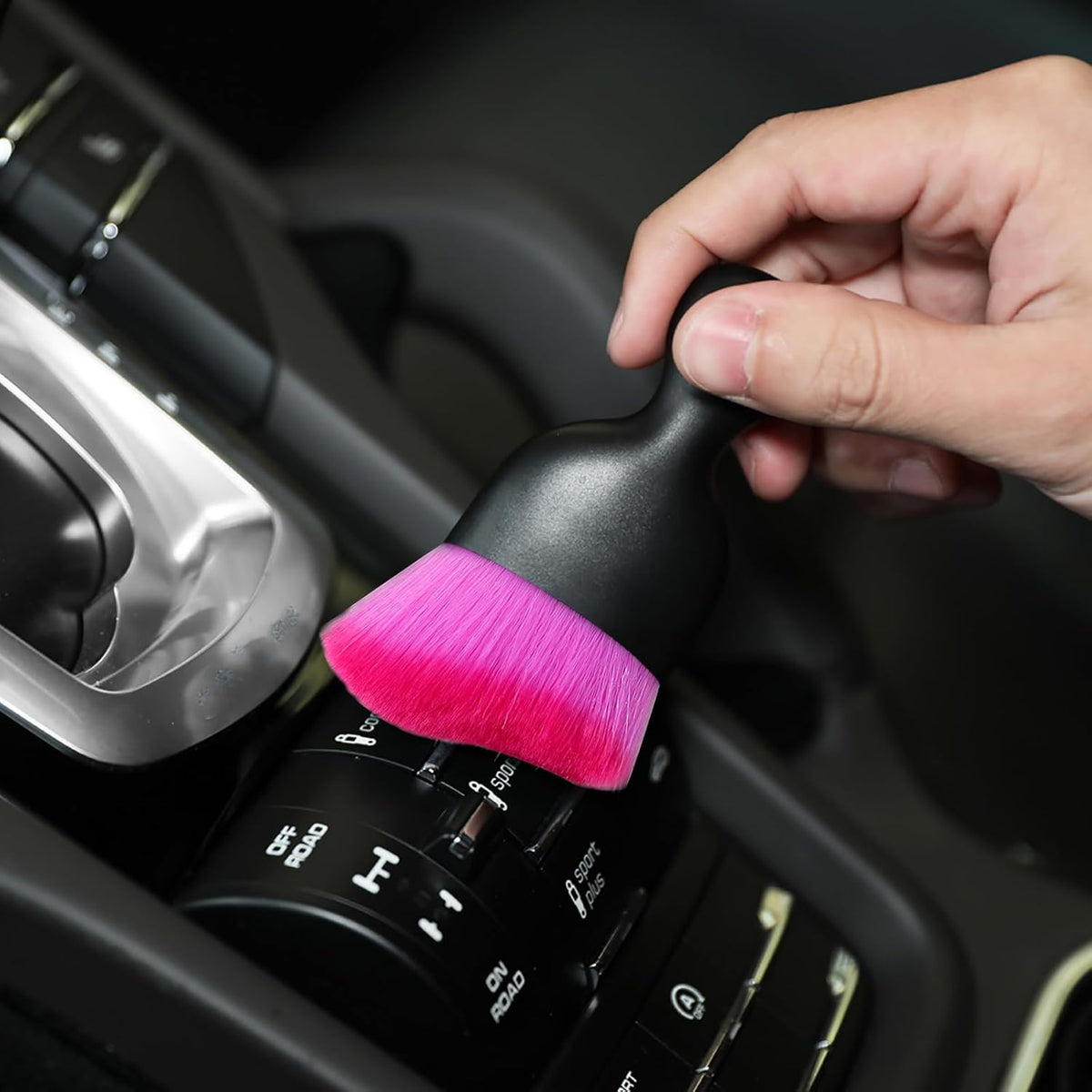 Car Interior Detailing Brush,Soft Bristle Cleaning Brush Car Detailing Brush Dusting Brush,Car Interior Cleaning Tool,Auto Detail Brush Car Dash Duster Brush (Black)