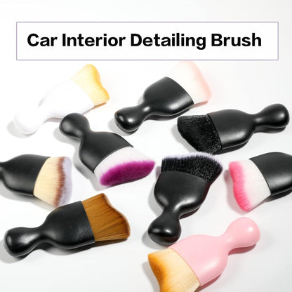 Car Interior Detailing Brush,Soft Bristle Cleaning Brush Car Detailing Brush Dusting Brush,Car Interior Cleaning Tool,Auto Detail Brush Car Dash Duster Brush (Black)