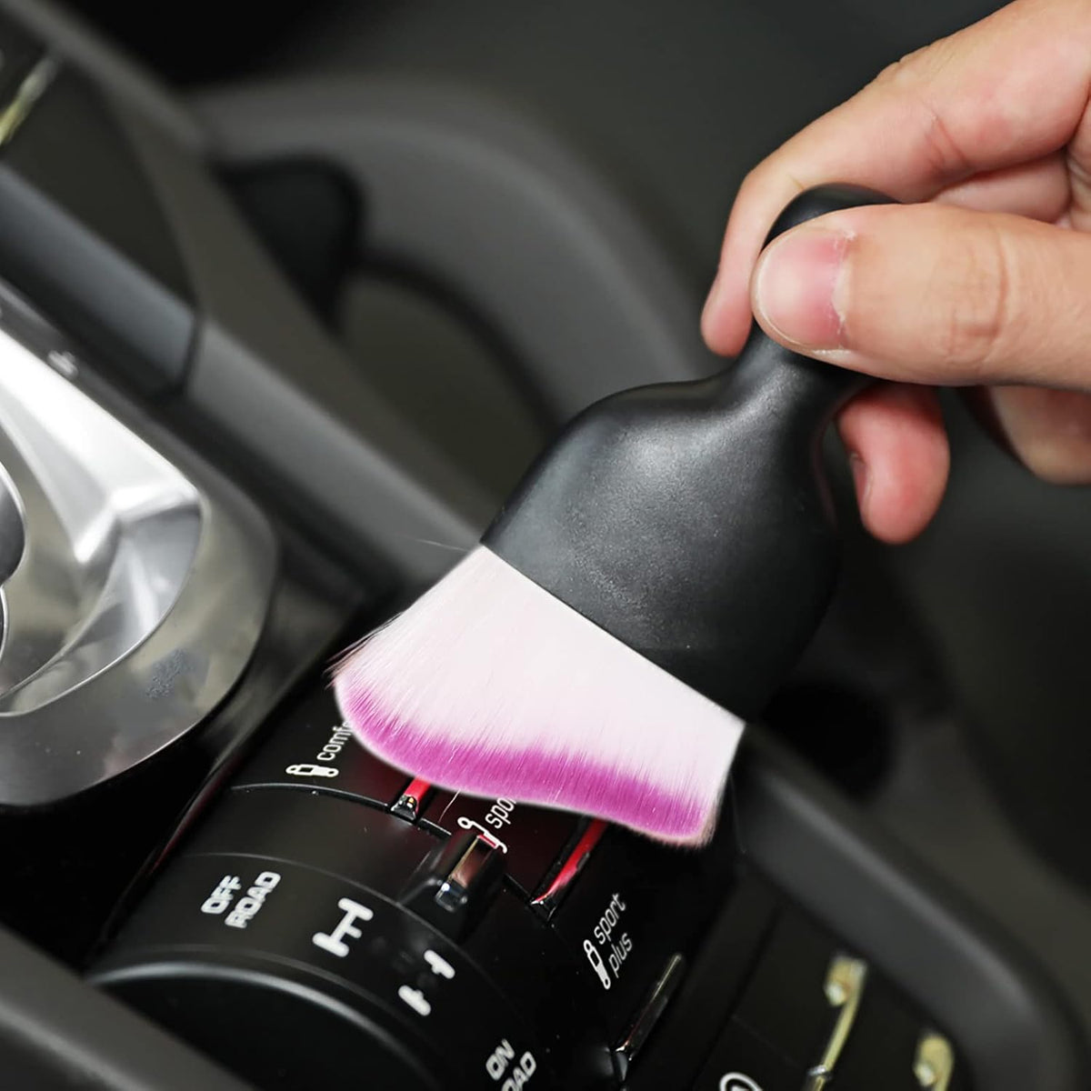 Car Interior Detailing Brush,Soft Bristle Cleaning Brush Car Detailing Brush Dusting Brush,Car Interior Cleaning Tool,Auto Detail Brush Car Dash Duster Brush (Black)