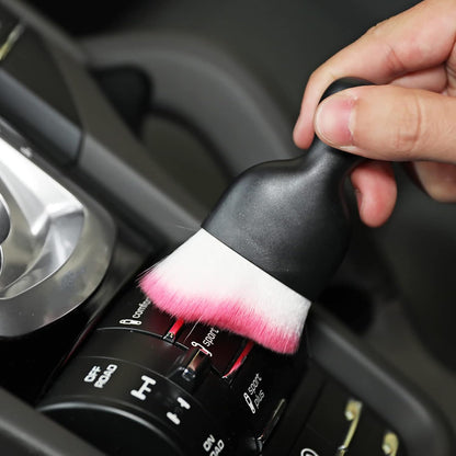 Car Interior Detailing Brush,Soft Bristle Cleaning Brush Car Detailing Brush Dusting Brush,Car Interior Cleaning Tool,Auto Detail Brush Car Dash Duster Brush (Black)