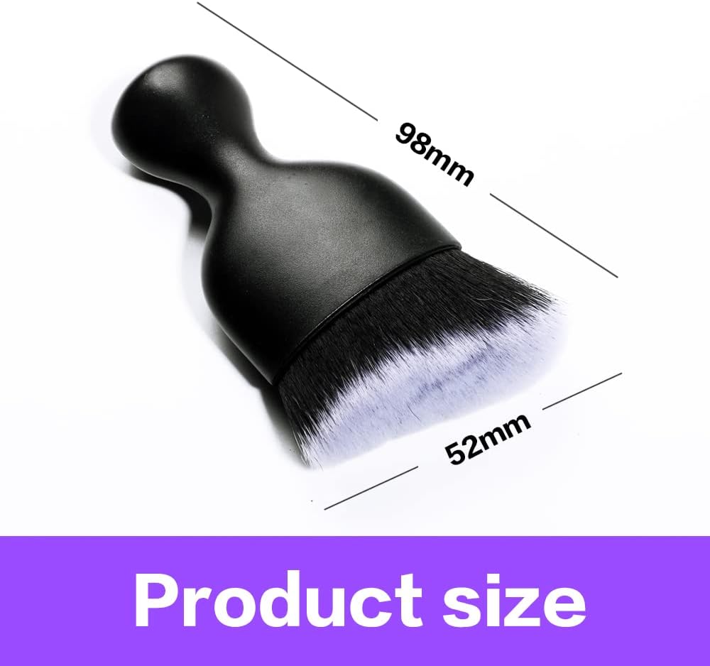 Car Interior Detailing Brush,Soft Bristle Cleaning Brush Car Detailing Brush Dusting Brush,Car Interior Cleaning Tool,Auto Detail Brush Car Dash Duster Brush (Black)