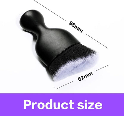 Car Interior Detailing Brush,Soft Bristle Cleaning Brush Car Detailing Brush Dusting Brush,Car Interior Cleaning Tool,Auto Detail Brush Car Dash Duster Brush (Black)