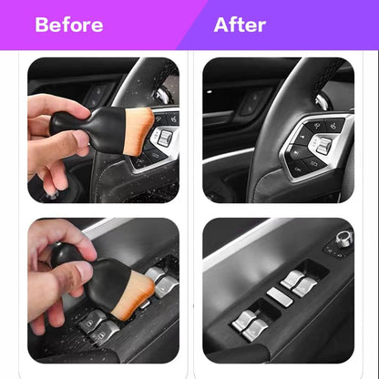 Car Interior Detailing Brush,Soft Bristle Cleaning Brush Car Detailing Brush Dusting Brush,Car Interior Cleaning Tool,Auto Detail Brush Car Dash Duster Brush (Black)