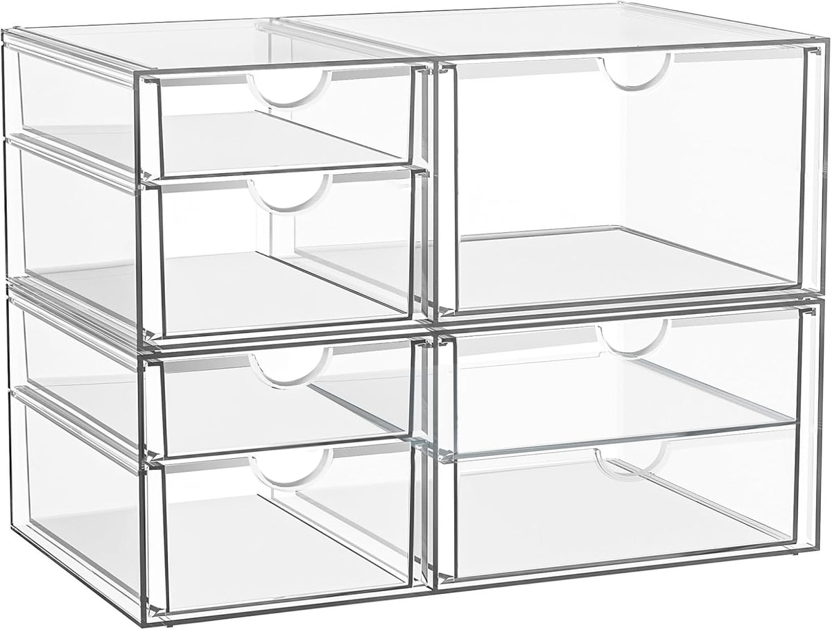 Acrylic Makeup Organizer with 19 Drawers,Storage Drawer Organizer