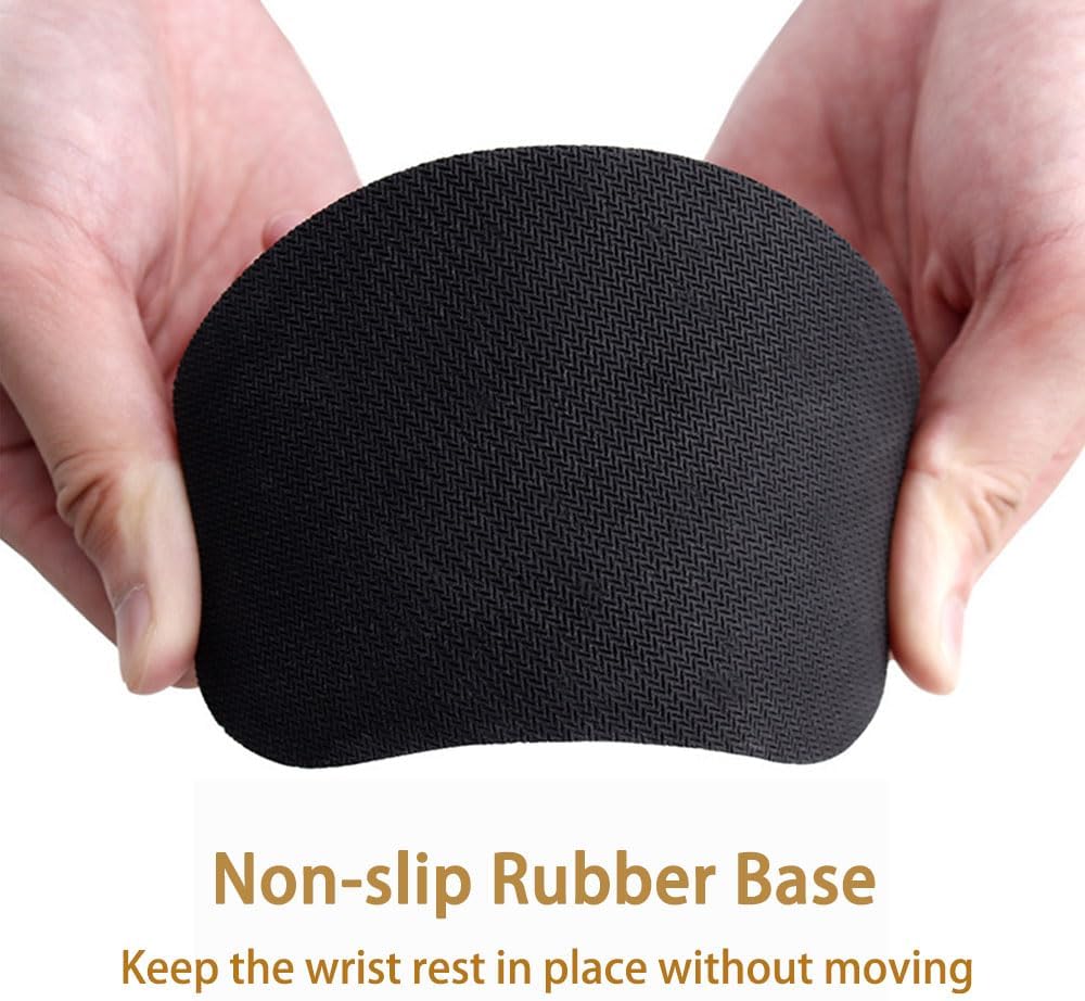 MXCOIRTP Wrist Rest for Mouse, Ergonomic Memory Foam Wrist Cushion Support Pad, Mouse Wrist Pad with Non-Slip Base for Typing Pain Relief, Office, , Gaming, Computer, Black
