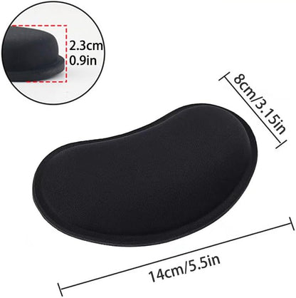 MXCOIRTP Wrist Rest for Mouse, Ergonomic Memory Foam Wrist Cushion Support Pad, Mouse Wrist Pad with Non-Slip Base for Typing Pain Relief, Office, , Gaming, Computer, Black