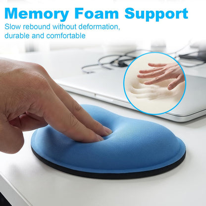 MXCOIRTP Wrist Rest for Mouse, Ergonomic Memory Foam Wrist Cushion Support Pad, Mouse Wrist Pad with Non-Slip Base for Typing Pain Relief, Office, , Gaming, Computer, Black