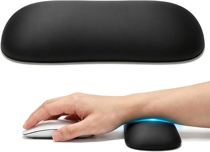 MXCOIRTP Wrist Rest for Mouse, Ergonomic Memory Foam Wrist Cushion Support Pad, Mouse Wrist Pad with Non-Slip Base for Typing Pain Relief, Office, , Gaming, Computer, Black