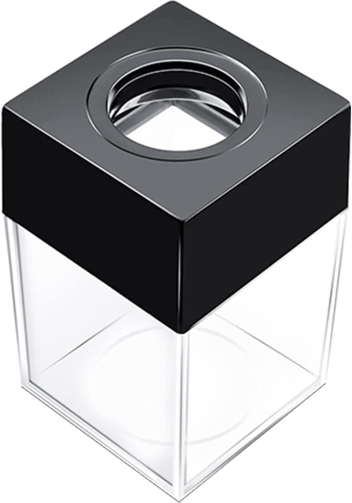 ® Extra Large Magnetic Paper Cilp Dispenser, 500 Clip Capacity ,Black,1 pack