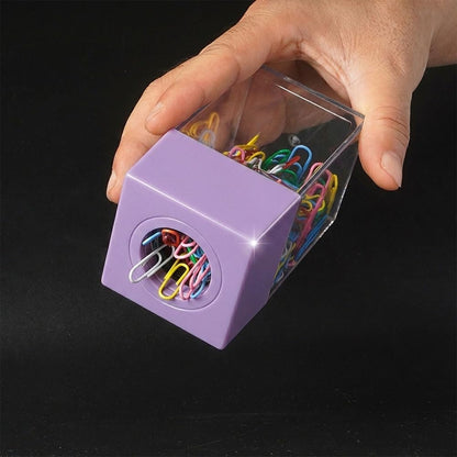 ® Extra Large Magnetic Paper Cilp Dispenser, 500 Clip Capacity ,Black,1 pack