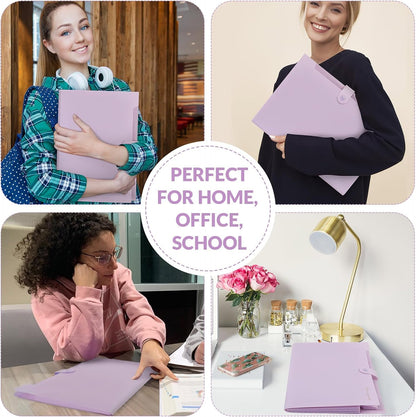 Expanding File Folder, Accordion File Organizer with 8 Pockets, Expandable Document Paper Receipt Holder for School Office Hospital, Letter/A4 Size Pink