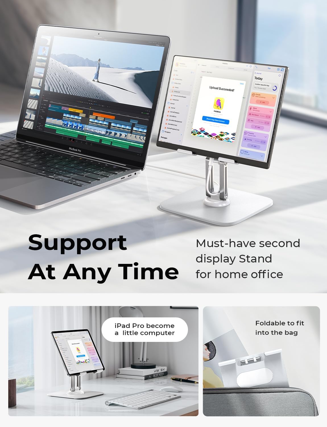 for iPad Stand Holder, Aluminum Tablet Stand Holder for iPad