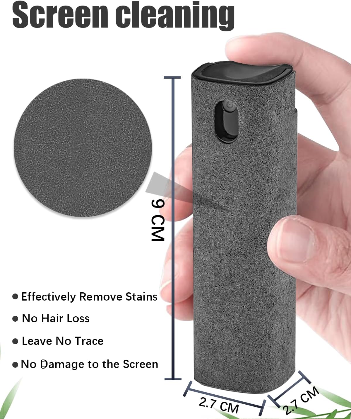 Car Screen Cleaner Spray and Wipe Touch Screen Cleaner for Car Display,2 in 1 Laptop Computer Screen Cleaner,Car Accessories Interior,Travel Cleaning Kit (2 Units)
