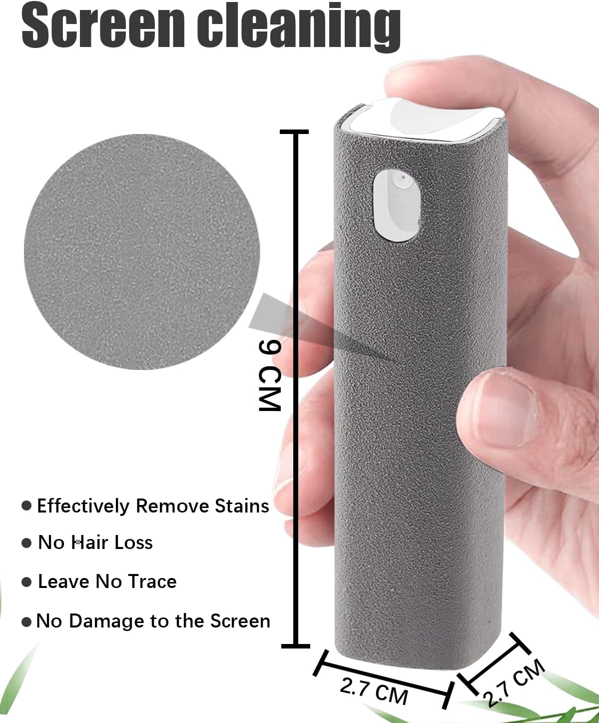Car Screen Cleaner Spray and Wipe Touch Screen Cleaner for Car Display,2 in 1 Laptop Computer Screen Cleaner,Car Accessories Interior,Travel Cleaning Kit (2 Units)