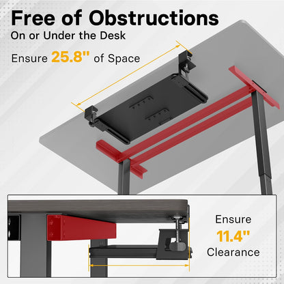 Under Desk Keyboard Tray, Pull-Out Keyboard & Mouse Platform