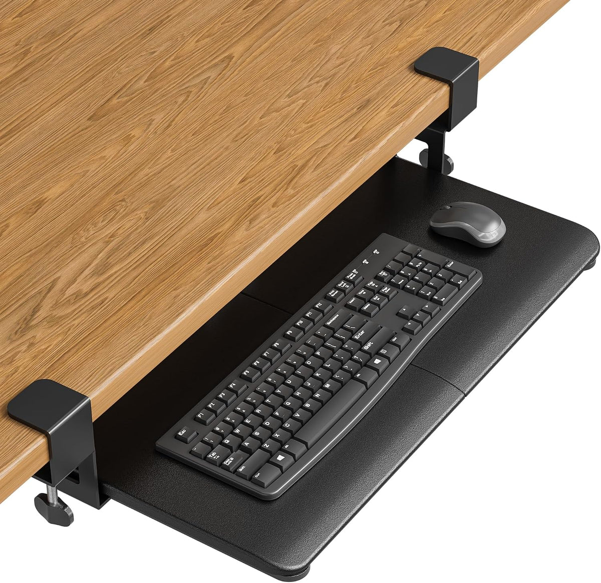Under Desk Keyboard Tray, Pull-Out Keyboard & Mouse Platform