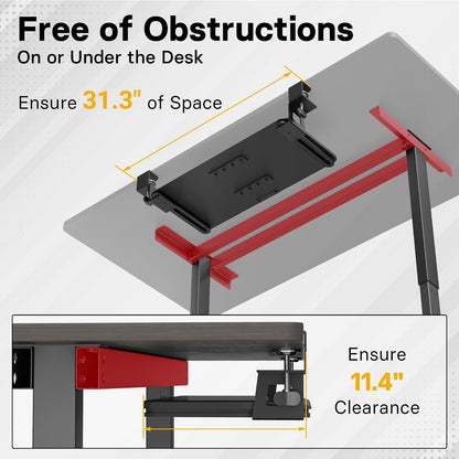 Under Desk Keyboard Tray, Pull-Out Keyboard & Mouse Platform