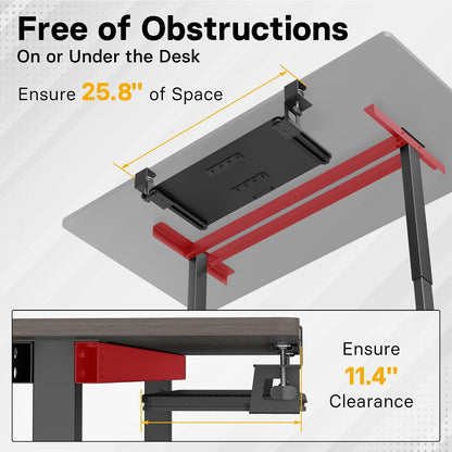 Under Desk Keyboard Tray, Pull-Out Keyboard & Mouse Platform