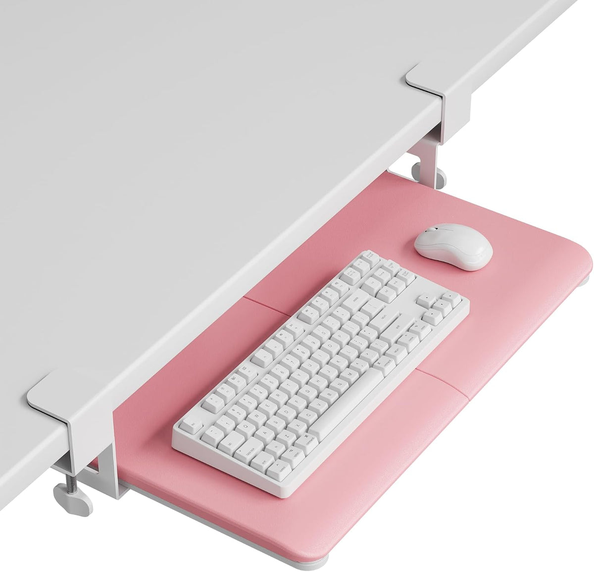 Under Desk Keyboard Tray, Pull-Out Keyboard & Mouse Platform