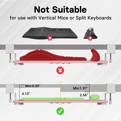 Under Desk Keyboard Tray, Pull-Out Keyboard & Mouse Platform