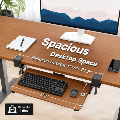 Under Desk Keyboard Tray, Pull-Out Keyboard & Mouse Platform