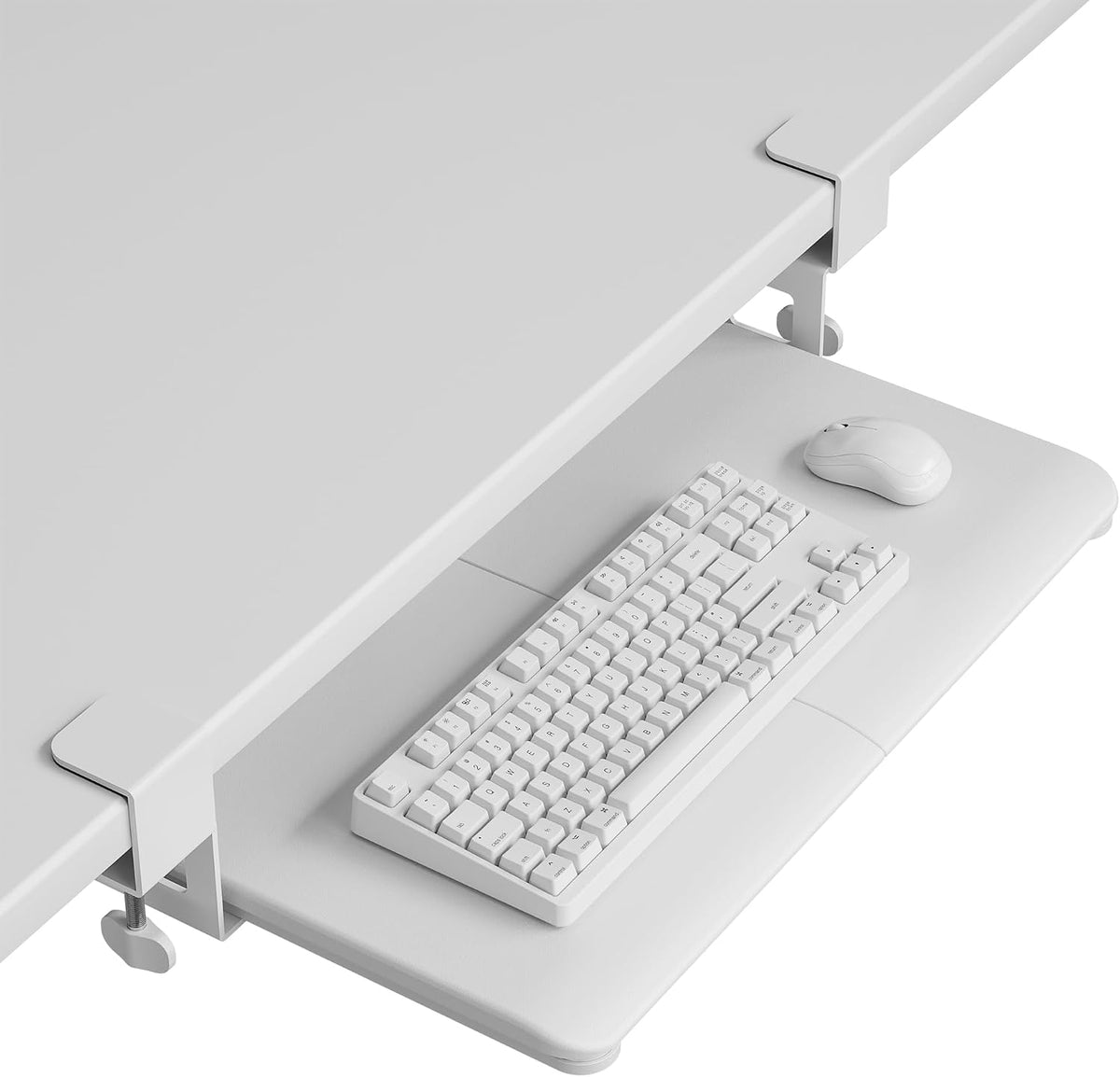 Under Desk Keyboard Tray, Pull-Out Keyboard & Mouse Platform