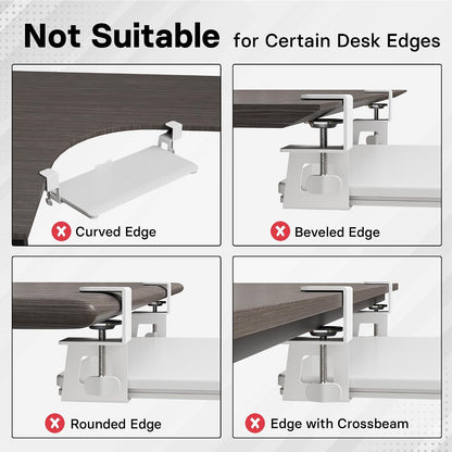Under Desk Keyboard Tray, Pull-Out Keyboard & Mouse Platform