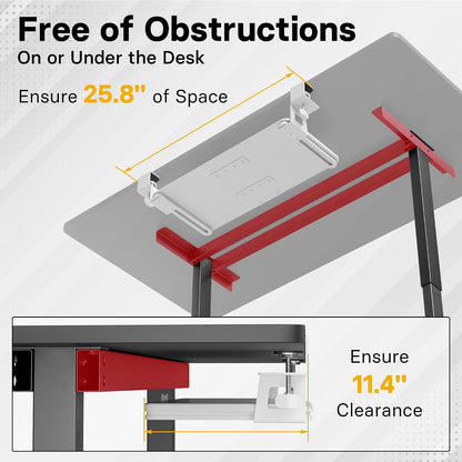 Under Desk Keyboard Tray, Pull-Out Keyboard & Mouse Platform