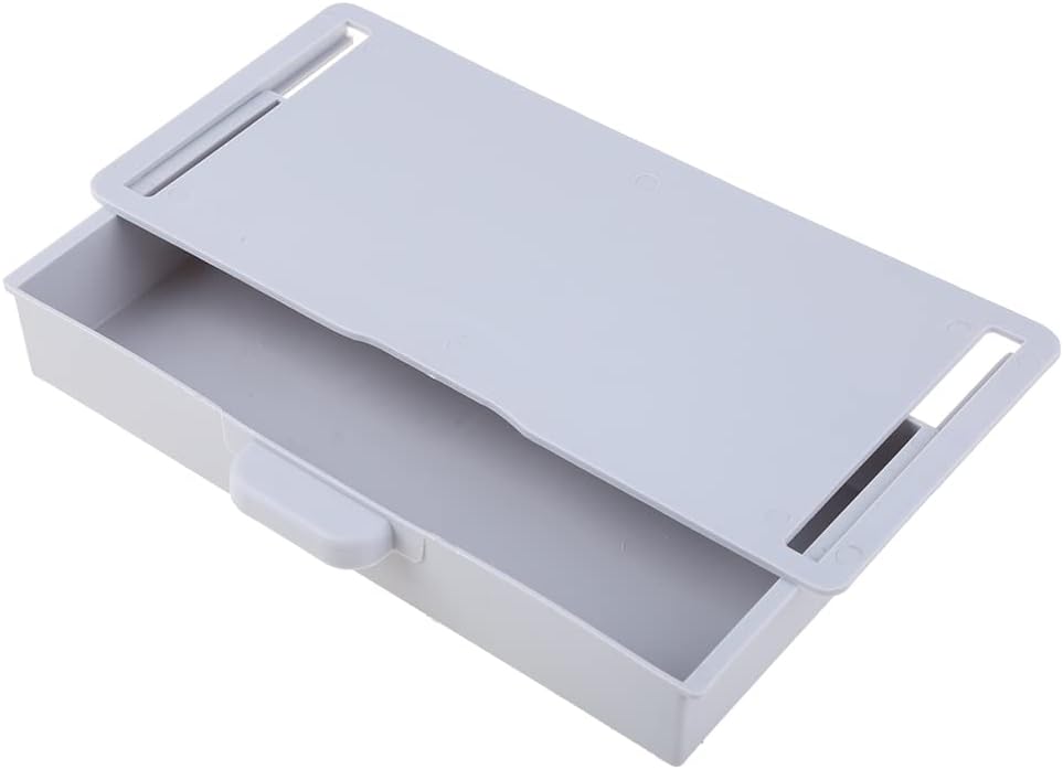 Under Desk Storage Box Hidden Drawer Desktop Adhesive Container for Home Office School Bedroom Multifunction