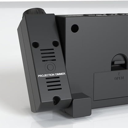 Digital Projection Alarm Clock with Dual Alarms, 5 Levels Dimmer