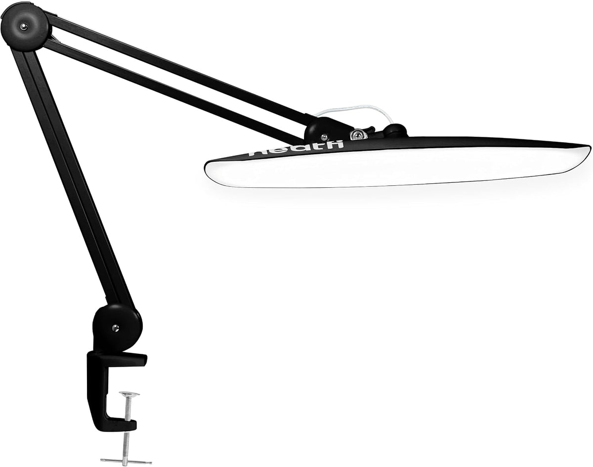 LED Desk Lamp, 2200 Lumens, 24W, 20-Inch Wide Head (Black)