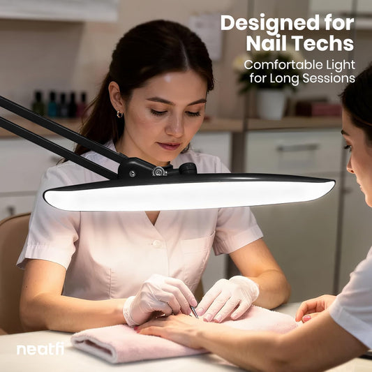 LED Desk Lamp, 2200 Lumens, 24W, 20-Inch Wide Head (Black)