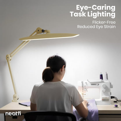 LED Desk Lamp, 2200 Lumens, 24W, 20-Inch Wide Head (Black)