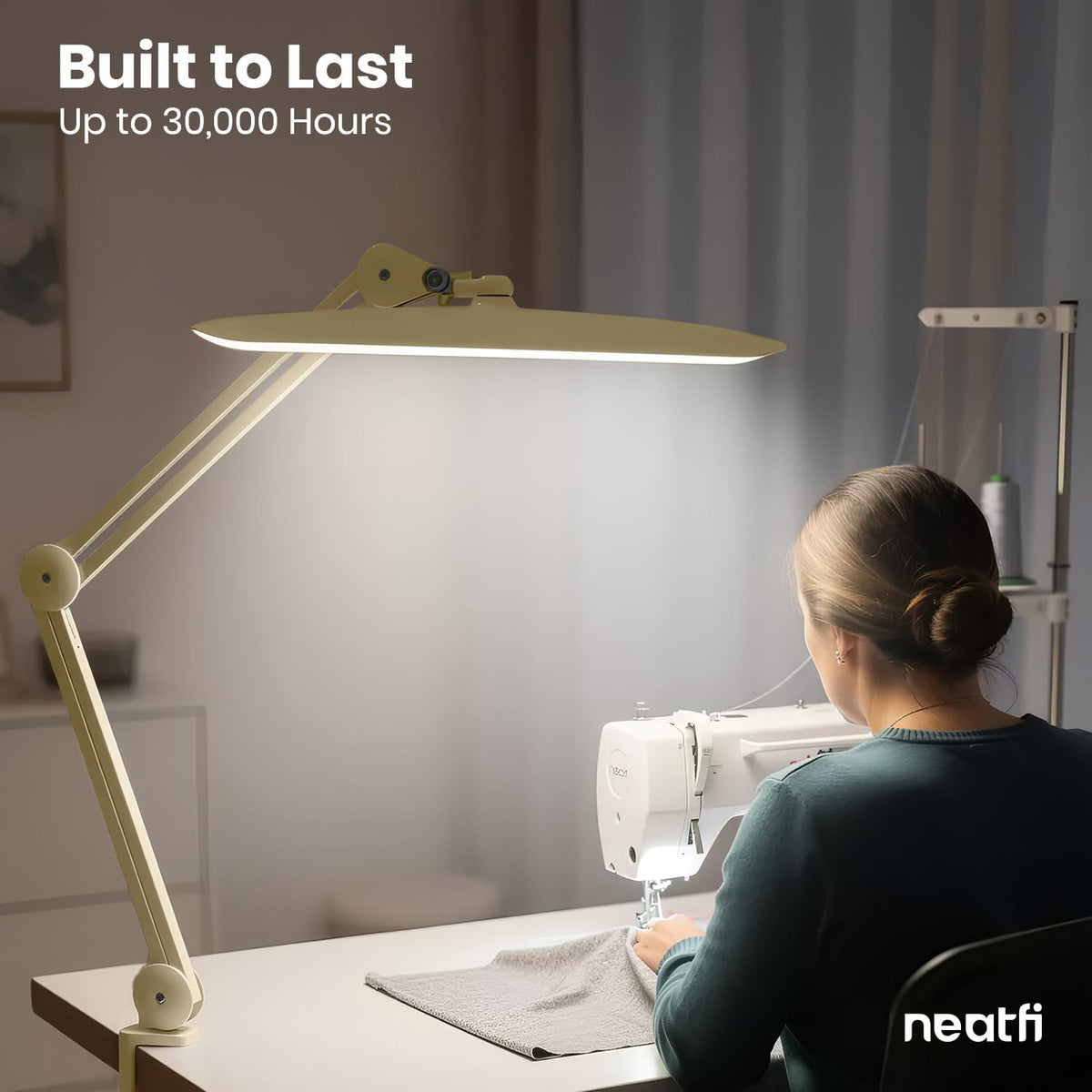 LED Desk Lamp, 2200 Lumens, 24W, 20-Inch Wide Head (Black)