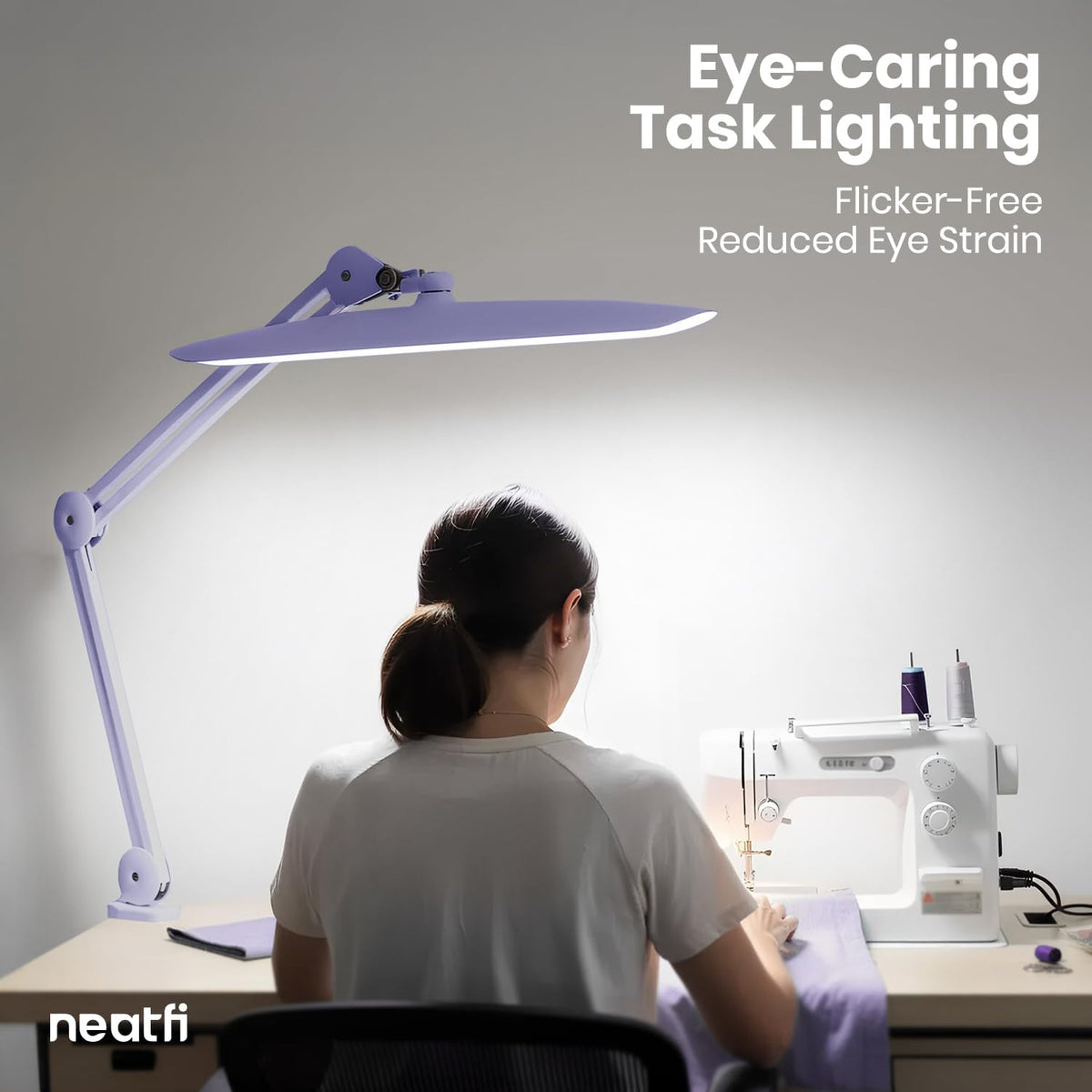 LED Desk Lamp, 2200 Lumens, 24W, 20-Inch Wide Head (Black)
