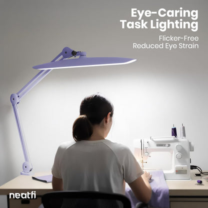 LED Desk Lamp, 2200 Lumens, 24W, 20-Inch Wide Head (Black)