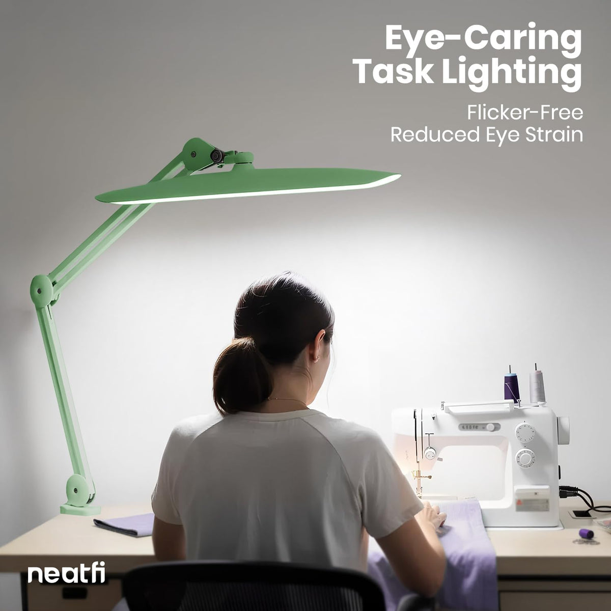LED Desk Lamp, 2200 Lumens, 24W, 20-Inch Wide Head (Black)