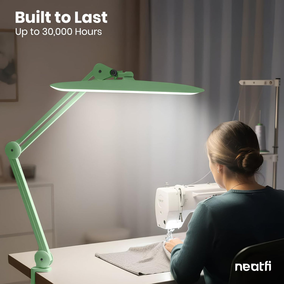 LED Desk Lamp, 2200 Lumens, 24W, 20-Inch Wide Head (Black)