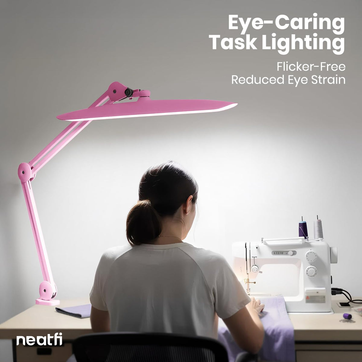 LED Desk Lamp, 2200 Lumens, 24W, 20-Inch Wide Head (Black)