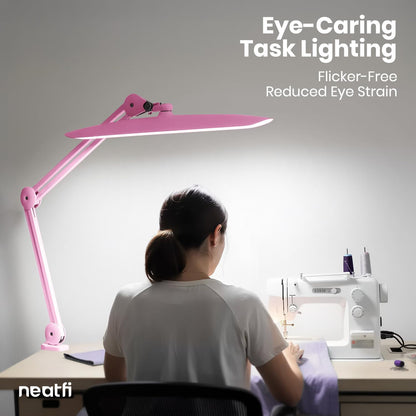 LED Desk Lamp, 2200 Lumens, 24W, 20-Inch Wide Head (Black)
