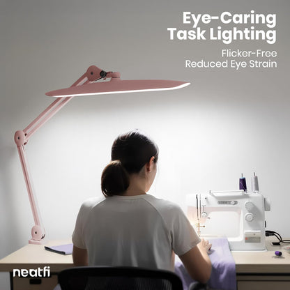 LED Desk Lamp, 2200 Lumens, 24W, 20-Inch Wide Head (Black)