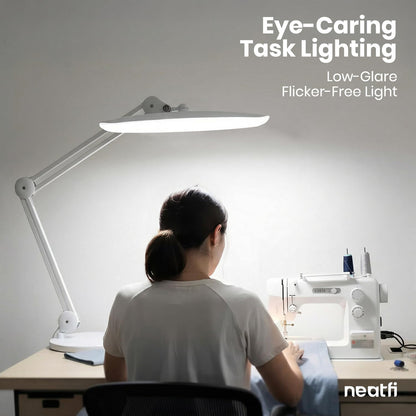 LED Desk Lamp, 2200 Lumens, 24W, 20-Inch Wide Head (Black)